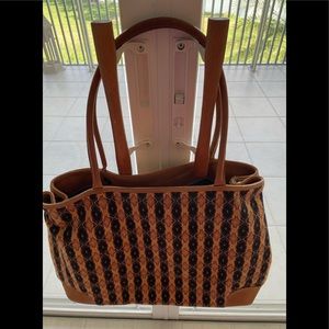 Stubbs & Wooten Large Tapestry Tote/Travel Bag.